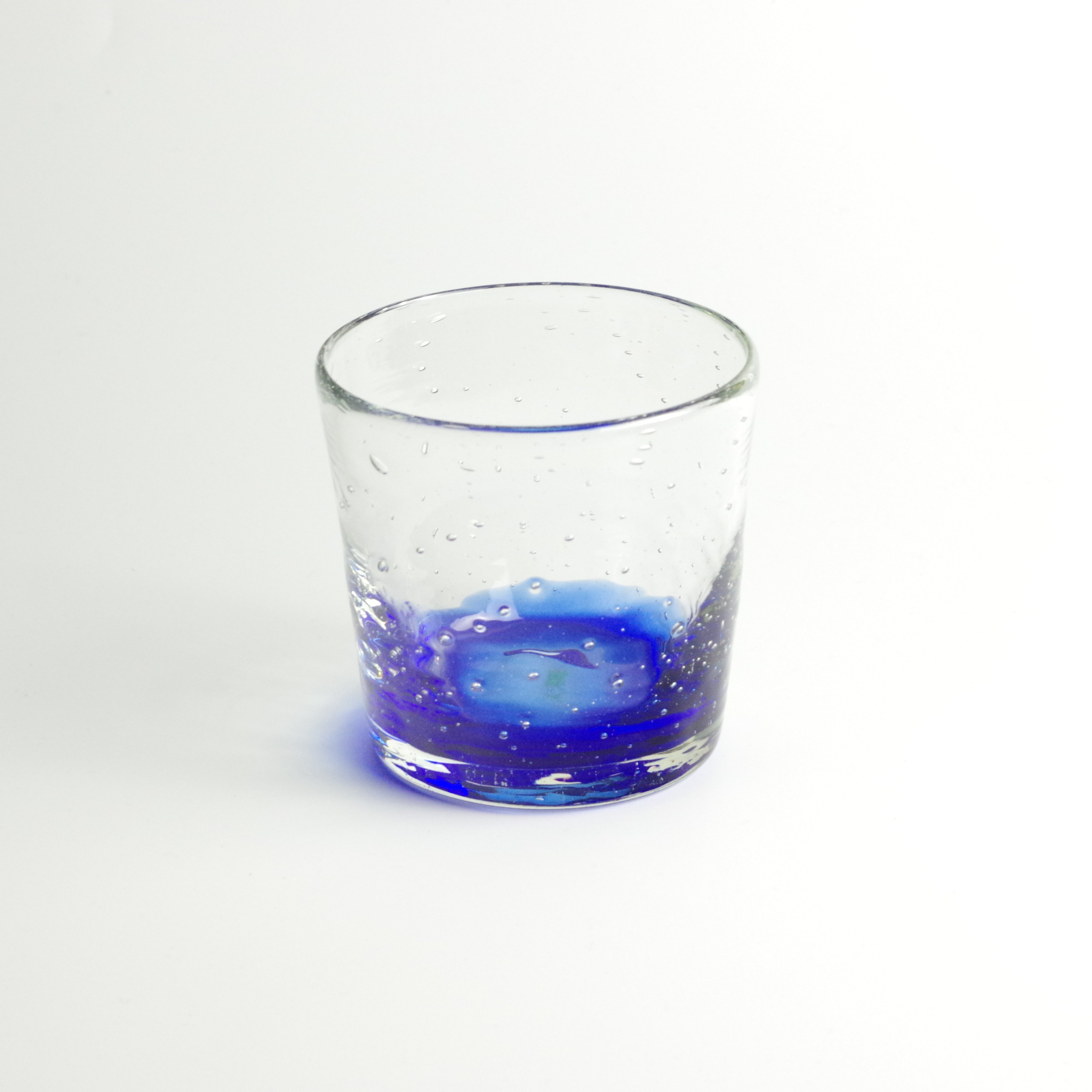 底色気泡ロックグラス（青） – 珠玉の逸品