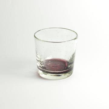 底色気泡ロックグラス（紫）